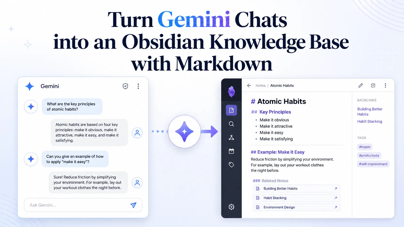 How to Export Gemini Chats to Obsidian as Markdown Files